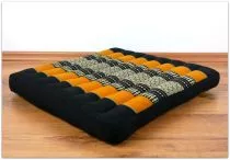 Sitzkissen, Bodenkissen *schwarz - orange*