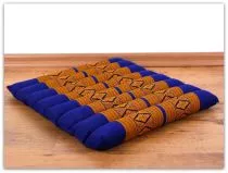 Steppkissen, Boden- bzw. Stuhlkissen *blau - gelb*