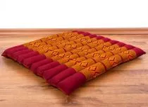 Steppkissen, Boden- bzw. Stuhlkissen *rot - gelb*