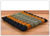 Steppkissen, Boden- bzw. Stuhlkissen *schwarz - orange*