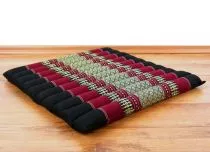 Steppkissen, Boden- bzw. Stuhlkissen *schwarz - rot*