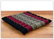 Steppkissen, Boden- bzw. Stuhlkissen *schwarz - rot*