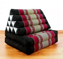 Thaikissen 2 Auflagen *schwarz - rot*