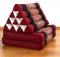 Thaikissen 2 Auflagen  *rot - Elefanten*