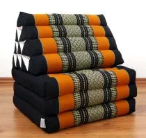 Thaikissen, Sitz- Liegekissen *schwarz/orange*