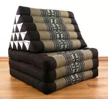 Thaikissen, XXL Dreieck  *braun / Elefanten*