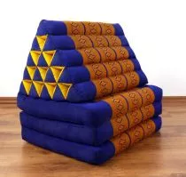 Thaikissen, XXL Dreieck   *blau - gelb*