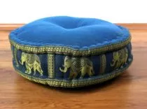 Zafukissen, Meditationskissen  *hellblau - Elefanten*