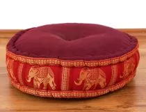 Zafukissen, Meditationskissen  *hellrot - Elefanten*